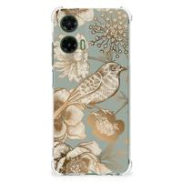 Case voor Motorola Moto G35 Vintage Bird Flowers