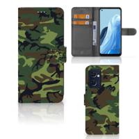 OPPO Find X5 Lite | Reno 7 5G | Telefoon Hoesje | Army Dark
