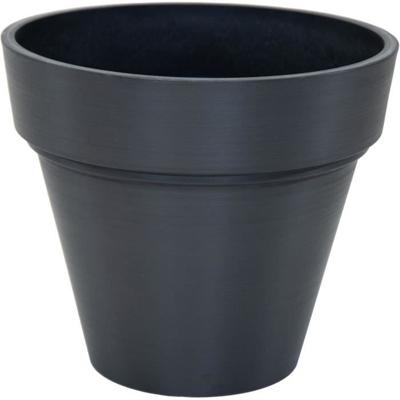 Pot - MEGA COLLECTIONS - Ecostone Plantenbak - Ø 41 cm - H 35 cm - Zwart
