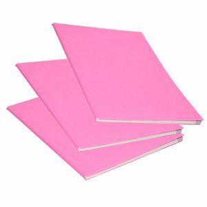 3x Rollen kraft kaftpapier roze 200 x 70 cm - Kaftpapier