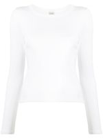 FLORE FLORE t-shirt en coton à manches longues - Blanc