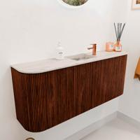 Toiletmeubel Mondiaz Joya Dlux | 103.2 cm | Meubelkleur Ruby | Faye wastafel Nata Wasbak Midden | 1 kraangat