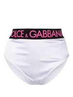 Dolce & Gabbana logo-waistband satin briefs - Blanc - thumbnail