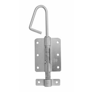 AMIG Verticaal schuifslot/plaatgrendel - staal - 25 x 6.2cm - verzinkt - zilver - schutting - poort