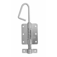 AMIG Verticaal schuifslot/plaatgrendel - staal - 25 x 6.2cm - verzinkt - zilver - schutting - poort