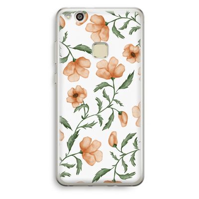 Peachy flowers: Huawei Ascend P10 Lite Transparant Hoesje