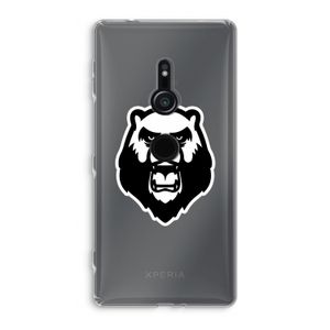 Angry Bear (white): Sony Xperia XZ2 Transparant Hoesje