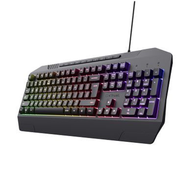 TrustGXT 836 Evocx Verlicht gaming-toetsenbord Toetsenbord Zwart