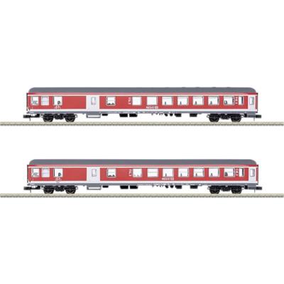 MiniTrix 18258 N set van 2 personenrijtuigen RE 7 vrijetijdsexpress-metallurgtäler van de DB AG