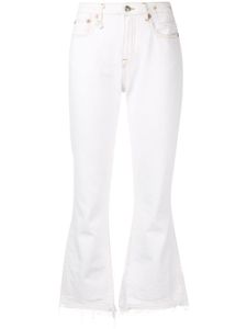 R13 jean évasé crop - Blanc