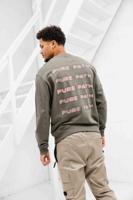 Pure Path Blurred Wordmark Sweater Heren Donkergroen - Maat M - Kleur: Donkergroen | Soccerfanshop