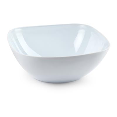 Plasticforte Serveer schaaltje - vierkant - wit - 23,5 x 9 cm kunststof - snack schaaltjes