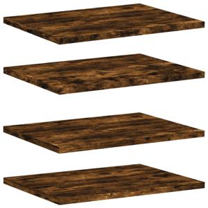 vidaXL Wandschappen 4 st 40x30x1,5 cm bewerkt hout gerookt eikenkleur