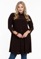 Yoek Blouse-jurk | Bruin | Maat 54/56