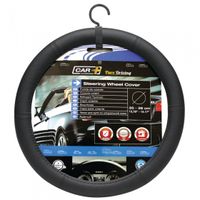 Car Plus stuurhoes universeel PVC zwart 35 36 cm - thumbnail