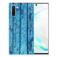 Samsung Galaxy Note 10 | Bumper Hoesje | Wood Blue Samsung Galaxy Note 10 | Bumper Hoesje | Wood Blue