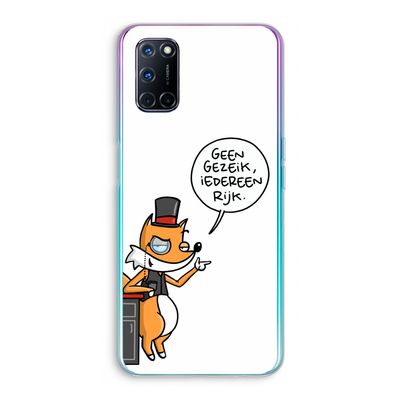 Geen Gezeik: Oppo A92 Transparant Hoesje Geen Gezeik: Oppo A92 Transparant Hoesje