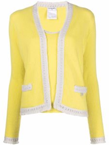 CHANEL Pre-Owned cardigan superposé en cachemire (2003) - Jaune