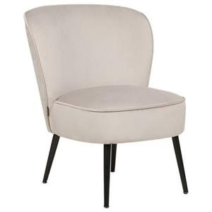 Beliani - VOSS - Fauteuil - Taupe - Fluweel