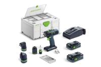 Festool accu-schroefboormachine t 18+3 hpc 4,0 i-set - 577609