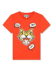 Kenzo Kids t-shirt en coton à logo imprimé - Rouge