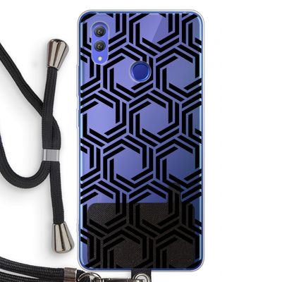 Geometrisch patroon: Honor Note 10 Transparant Hoesje met koord