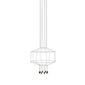 Vibia Wireflow Kroonluchter 0302 - Zwart