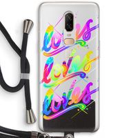 Loves: OnePlus 6 Transparant Hoesje met koord