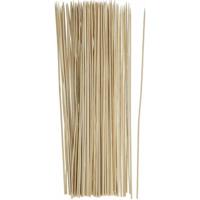 100x Bamboe houten sate prikkers/spiezen - bbq sticks - 35 cm   - - thumbnail