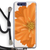 Orange Ellila flower: Honor 9 Transparant Hoesje met koord