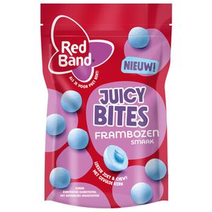 Red Band Red Band - Juicy Bites Frambozen 145 Gram 8 Stuks