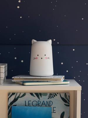 Nachtlampje kat wit