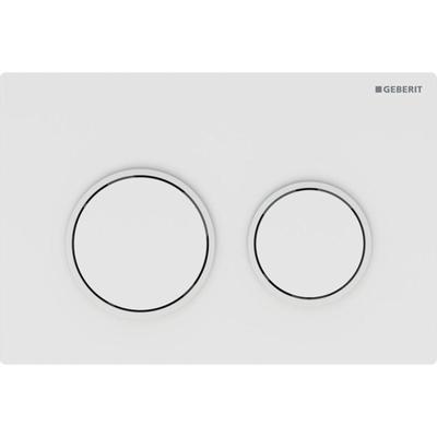 Geberit Omega20 bedieningsplaat - 2-toets spoeling - ronde knoppen - wit/matwit/wit 115.085.11.1