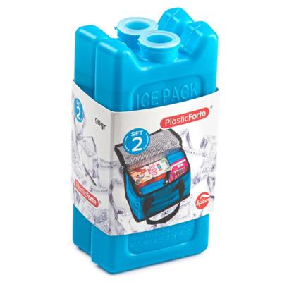 Plasticforte kleine koelelementen - 2x stuks - blauw - 11 x 5.5 cm - kunststof - goede kwaliteit