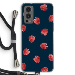 Framboosjes: OnePlus Nord 2 5G Transparant Hoesje met koord