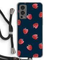 Framboosjes: OnePlus Nord 2 5G Transparant Hoesje met koord