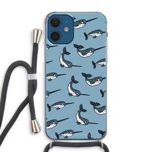 Narwhal: iPhone 12 Transparant Hoesje met koord
