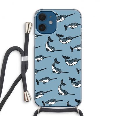 Narwhal: iPhone 12 Transparant Hoesje met koord