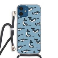 Narwhal: iPhone 12 Transparant Hoesje met koord