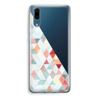 Gekleurde driehoekjes pastel: Huawei P20 Transparant Hoesje