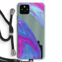 Zweverige regenboog: Pixel 5a 5G Transparant Hoesje met koord