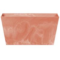 Beton-look plantenbak/bloembak - kunststof - 40 x 20 x 15 cm - terracotta - voor buiten