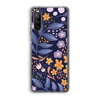 Flowers with blue leaves: Sony Xperia 10 III Transparant Hoesje