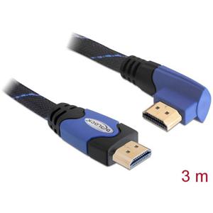 Delock 82957 HDMI-kabel HDMI Aansluitkabel HDMI-A-stekker, HDMI-A-stekker 3.00 m Zwart 4K UHD, Vergulde steekcontacten