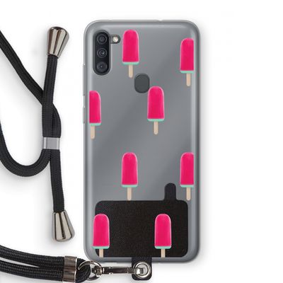 Waterijsje: Samsung Galaxy A11 Transparant Hoesje met koord