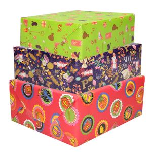 Setje van 6x rollen Sinterklaas inpakpapier/cadeaupapier 2,5 x 0,7 meter 3 soorten prints