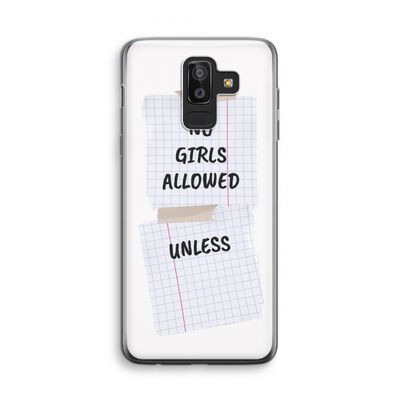 No Girls Allowed Unless: Samsung Galaxy J8 (2018) Transparant Hoesje