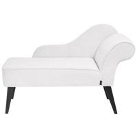 Beliani - BIARRITZ - Chaise longue - Wit - Rechtszijdig - Polyester