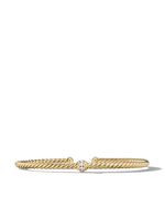 David Yurman bracelet Cable en or 18ct pavé de diamants - thumbnail