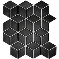 The Mosaic Factory Paris mozaïek tegels 27x31 kubus zwart mat